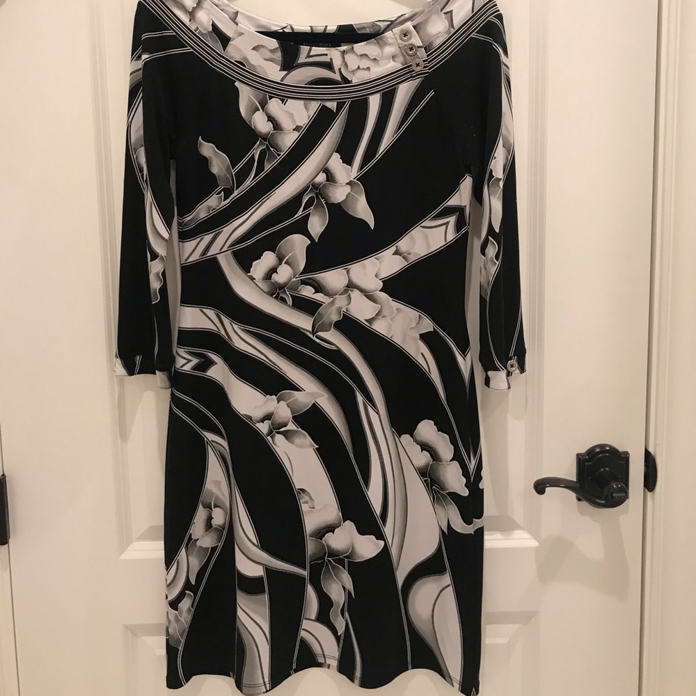 WHBM black and white dress.